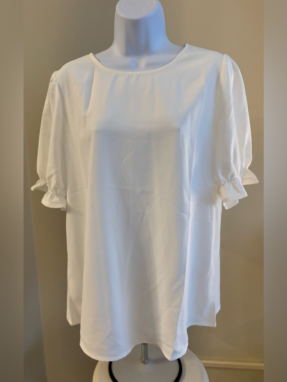 Women's White Puff Sleeve Blouse